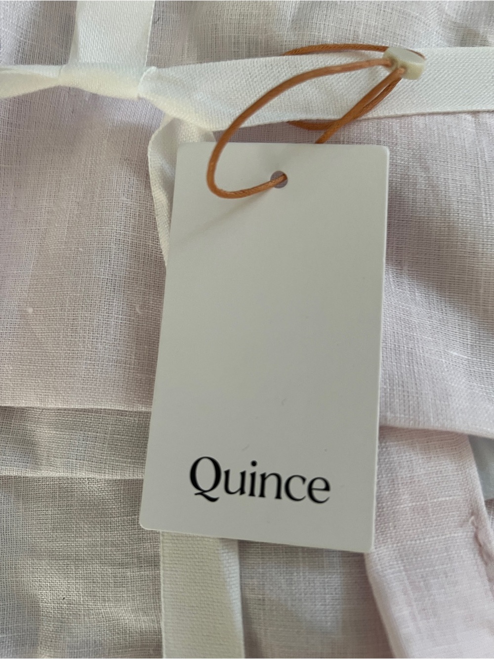 Quince True Blackout European linen curtain panel- blush- 48x96 - Picture 4 of 5